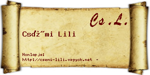 Csémi Lili névjegykártya